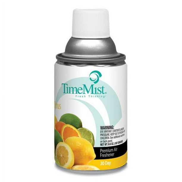 Premium Metered Air Freshener Refill, Citrus, 6.6 oz Aerosol Spray, 12/Carton Premium Metered Air Freshener Refill, Citrus, 6.6 oz Aerosol Spray, 12/Carton