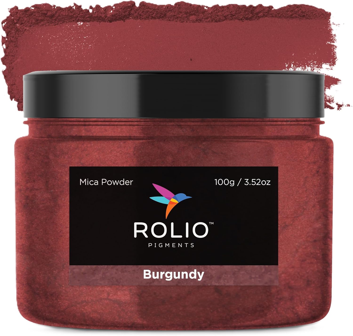 Premium Mica Powder - Burgundy (100G / 3.5 oz) - 1 Jar of Red Pigment ...