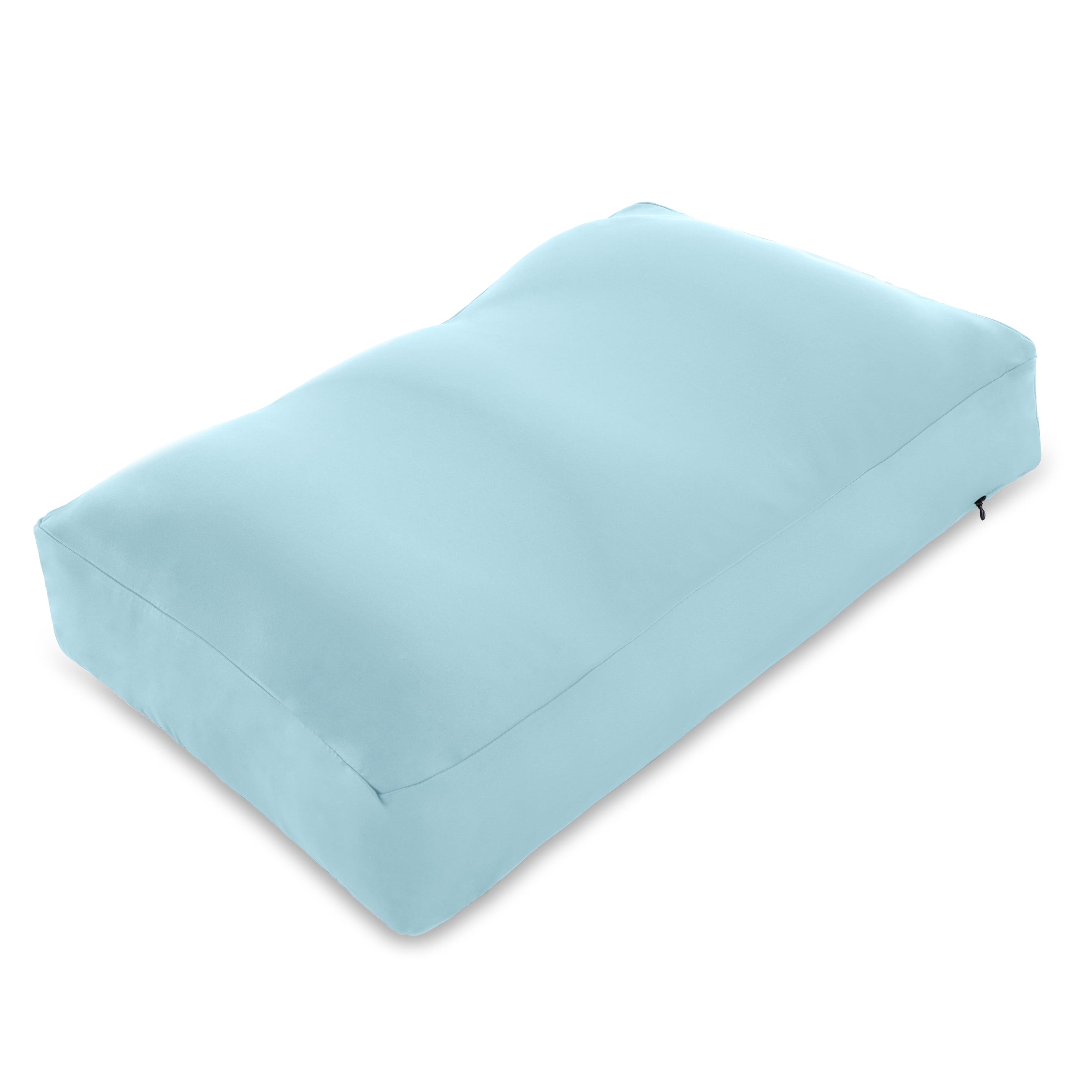 Medium Gray Microbead Cooling Pillow with Silk-Like Cover