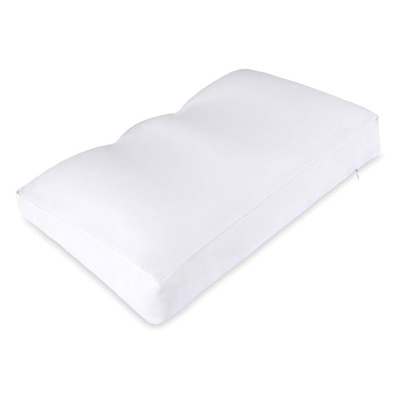 Premium Microbead Bed Pillow, Medium Extra Fluffy But Supportive - Ultra Comfortable Sleep with Silk Like Anti Aging Cover 85% Spandex/ 15% Nylon Breathable, Cooling White