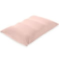 thumbnail image 1 of Premium Microbead Bed Pillow, X-Large Extra Fluffy But Supportive - Ultra Comfortable Sleep with Silk Like Anti Aging Cover 85% spandex/ 15% nylon Breathable, Cooling Cream Peach, 1 of 1