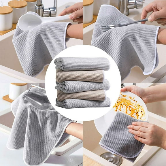 Premium Microfiber Cleaning Cloth - Super Absorbent, Lint-Free, Streak-Free for Glass, Car & Home Use, Durable Pearl Texture, No Shedding, Multi-Purpose Cleaning Towel (1 Pack)