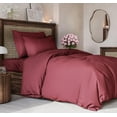 thumbnail image 1 of CGK Linens 2-Piece Premium Duvet Cover Set - Twin Size Soft Comforter Cover With Zipper & Matching Pillowcases, Burgundy, 1 of 7