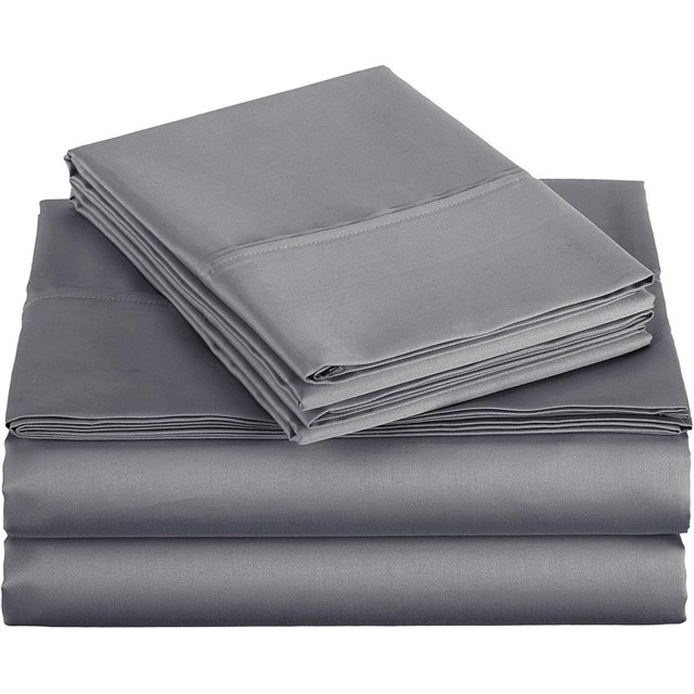 Premium Microfiber RV Sheet Set 70x80 Camper King Dark Grey Solid