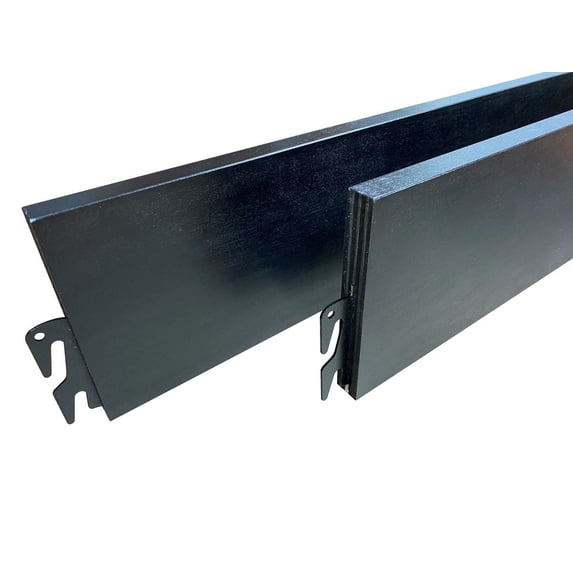 Wood Bed Rails - Hook-On Replacement Rails (Pair) - Midnight, 86" - Fits Twin, Full, Queen, King, & Cal. King Bed Frame Sizes
