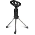 thumbnail image 1 of Premium Mini Microphone Stand Tripod Universal Adjustable Desk Microphone Stand Portable Foldable Table Top Desktop Stand with Small Plastic Microphone Clip 5 Core, 1 of 4