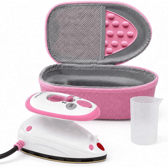 Premium Mini Steam Iron Set Pink