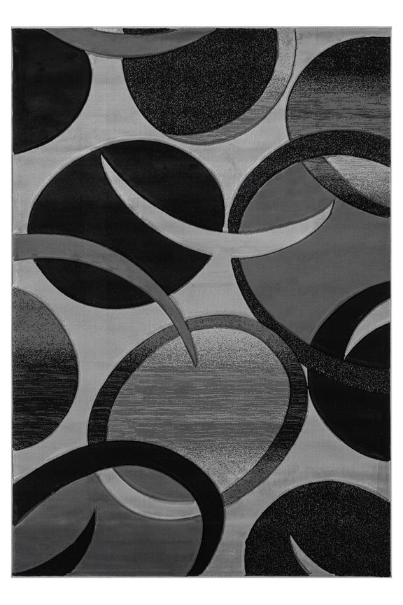 Premium Hand Carved Abstract Modern Rug Contemporary Colorful Thick Carpet Design 1062 (7'8"x10'8",Grey)