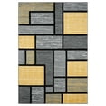 thumbnail image 1 of Premium Hand Carved Abstract Modern Rug Contemporary Colorful Thick Carpet Design 3995 (6'6"x9'2",Yellow), 1 of 8