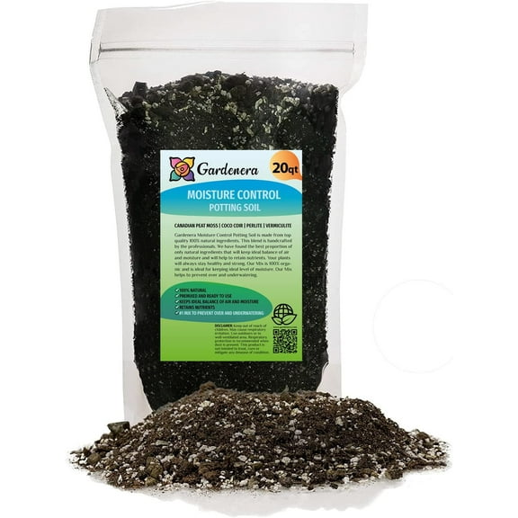 Premium Moisture Control Potting Mix - Get The Perfect Balance of Moisture and Nutrients for Your ! - 20 Quart