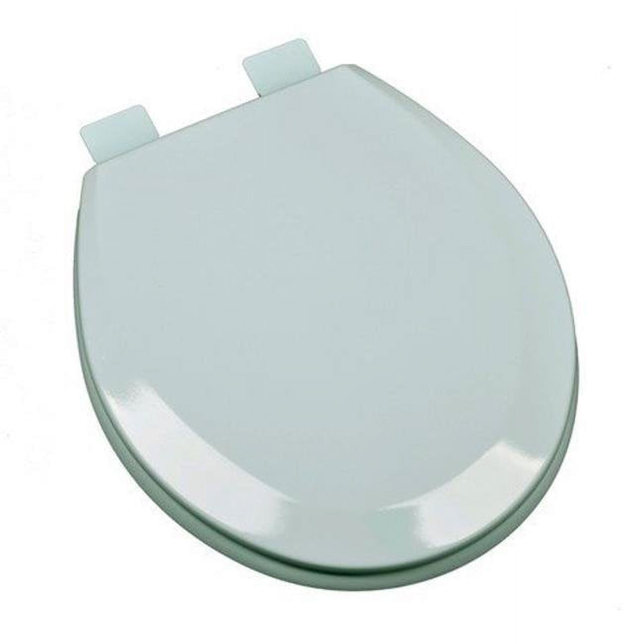 Premium Molded Round Wood Toilet Seat, Dresden Blue