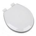 thumbnail image 1 of Premium Molded Round Wood Toilet Seat, White, 1 of 1