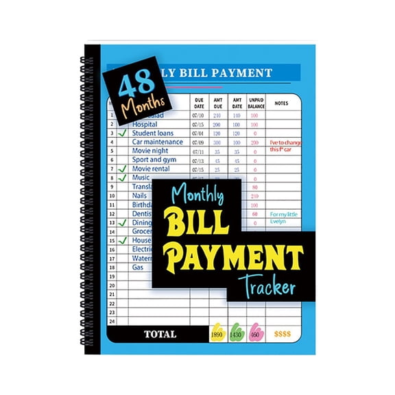 Premium Monthly Bill Organizer&Finance Planner Notebook, Compact Portable Bill Tracker with Budget Tracking System,Friendly Paper,Personal&Family Expense Log,Gift for Adults&Professionals