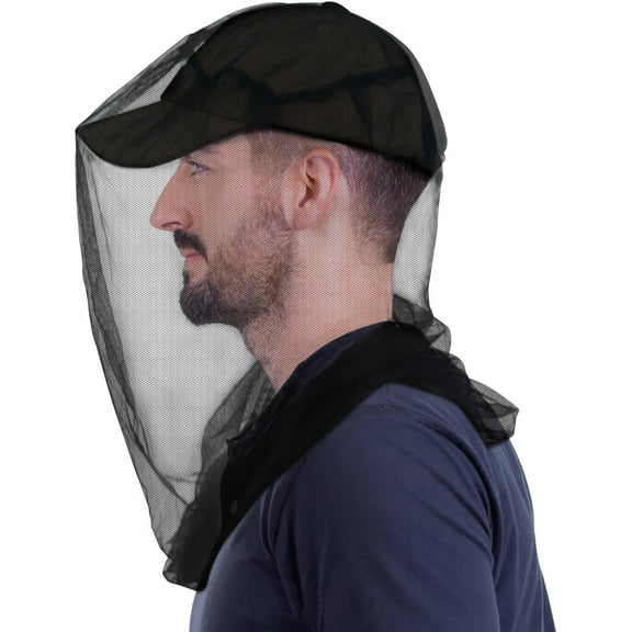 Premium Mosquito Head Net for Insect, 4 Pack, Fly & Bug Protection | Ultra Large & Long, Extra Fine Holes for Camping, Hiking, Fishing, Gardening, Safari, Fits All Hats for Men & Women