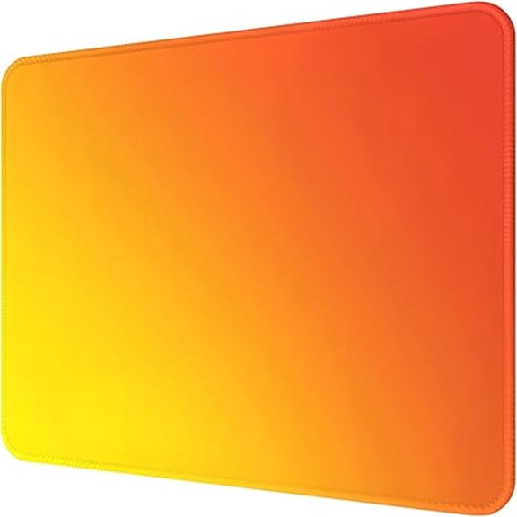 Premium Mouse Pad with Stitched Edges 10.2 x 8.3 in | Smooth, Washable Mat with Non-Slip Base | Personalized Cute MousePads for Laptop, Computer, Office, Home (Warm Sunset Yellow-Orange Gradient)