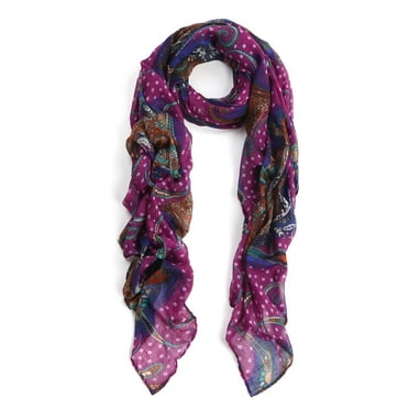 Premium Multi Color Vintage Paisley Scarf Wrap