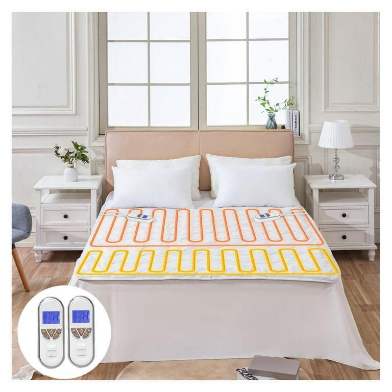 Premium Multi Zone Electric Heated Mattress Pad Queen Size 60 x 80