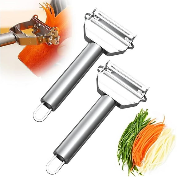 Premium Multifunctional Vegetable Peeler, 2025 New Stainless Steel Potato Peeler, Sharp Peeler with Anti-Slip Handle, Ergonomic Peeler for Kitchen, Heavy Duty (1)