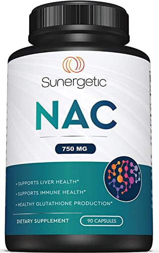 Premium NAC Supplement NAcetyl Cysteine â€“ 750mg Per Capsule â€“ Supports Liver, Detox Immune