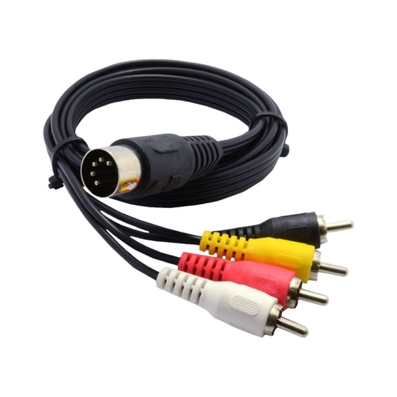 Premium NOISE 5Pin to 4RCA Video Link for Studio Equipment & 1080P TVs