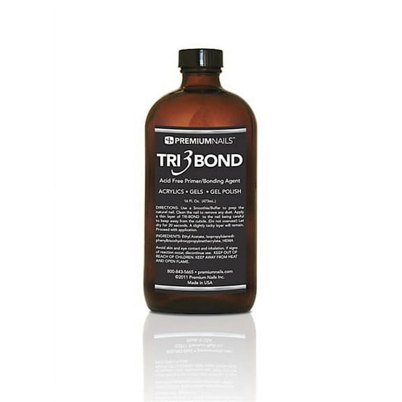 Premium Nails Tri 3 Bond Acid Free Primer / Bonding Agent (16oz)