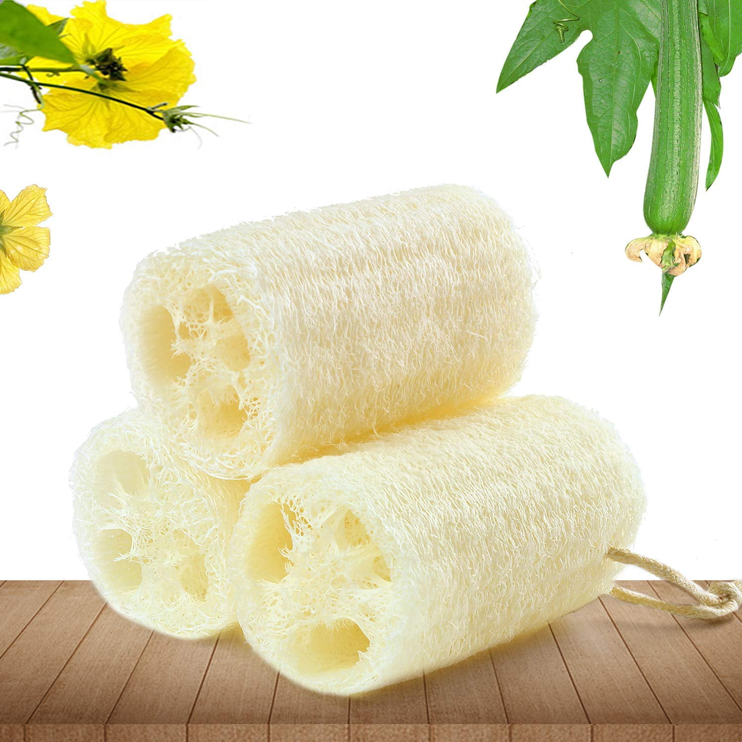 Premium Natural EcoFriendly Egyptian Shower Loofah Sponge, Large