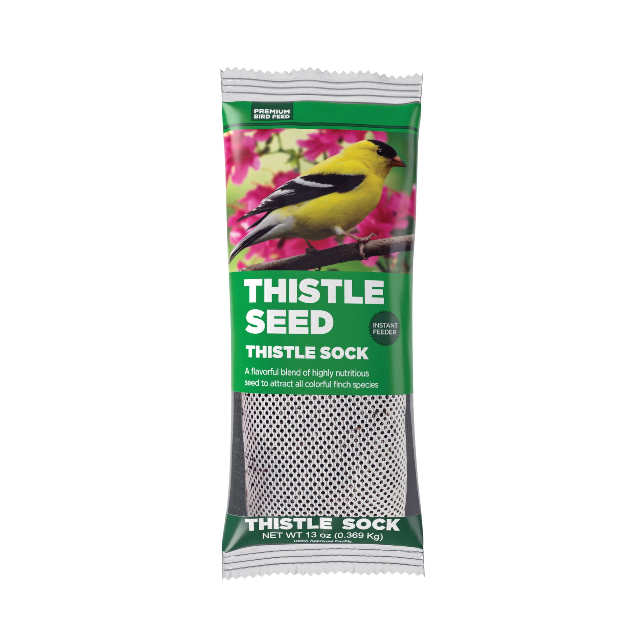 Premium Natural Fresh Thistle Seeds New Prefilled Feeder Sock for Wild