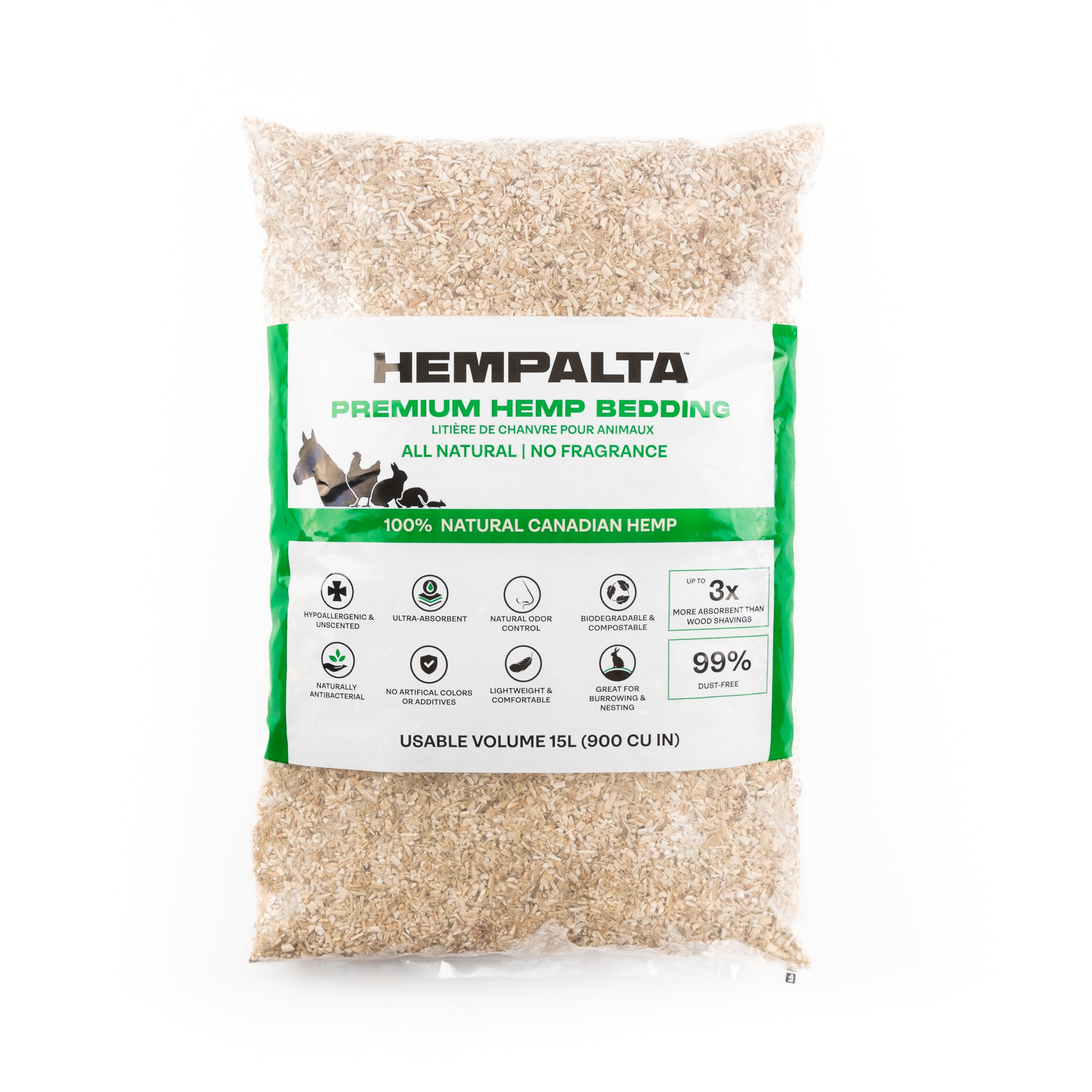 Premium Natural Hemp Animal Bedding for Chickens & Small Pets Ultra