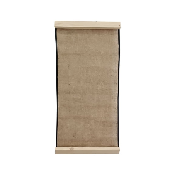 Premium Natural Jute Wall Hanging Scroll Eco-Friendly Rustic Decor for Home, Office, or Event Spaces Durable and Versatile Design for Custom Art and Messages Easy to Hang with Wooden Supports