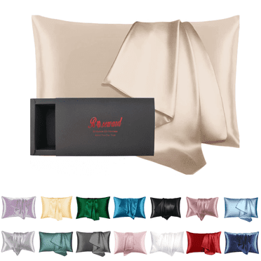 Premium Natural Mulberry Silk Pillowcase for Hair and Skin Made in USA, 22 Momme 6A Silk Pillow Cases Standard Size with Zipper, Ideal for Women's Beauty Sleep, 1 Pc 20"x26"