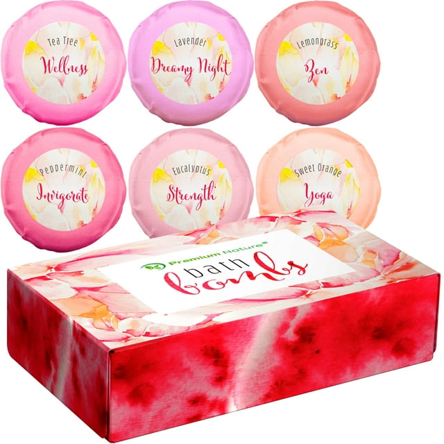 Premium Nature Bath Bombs Gift For Her - Gifts Fizzy For Relaxation by Premium Nature