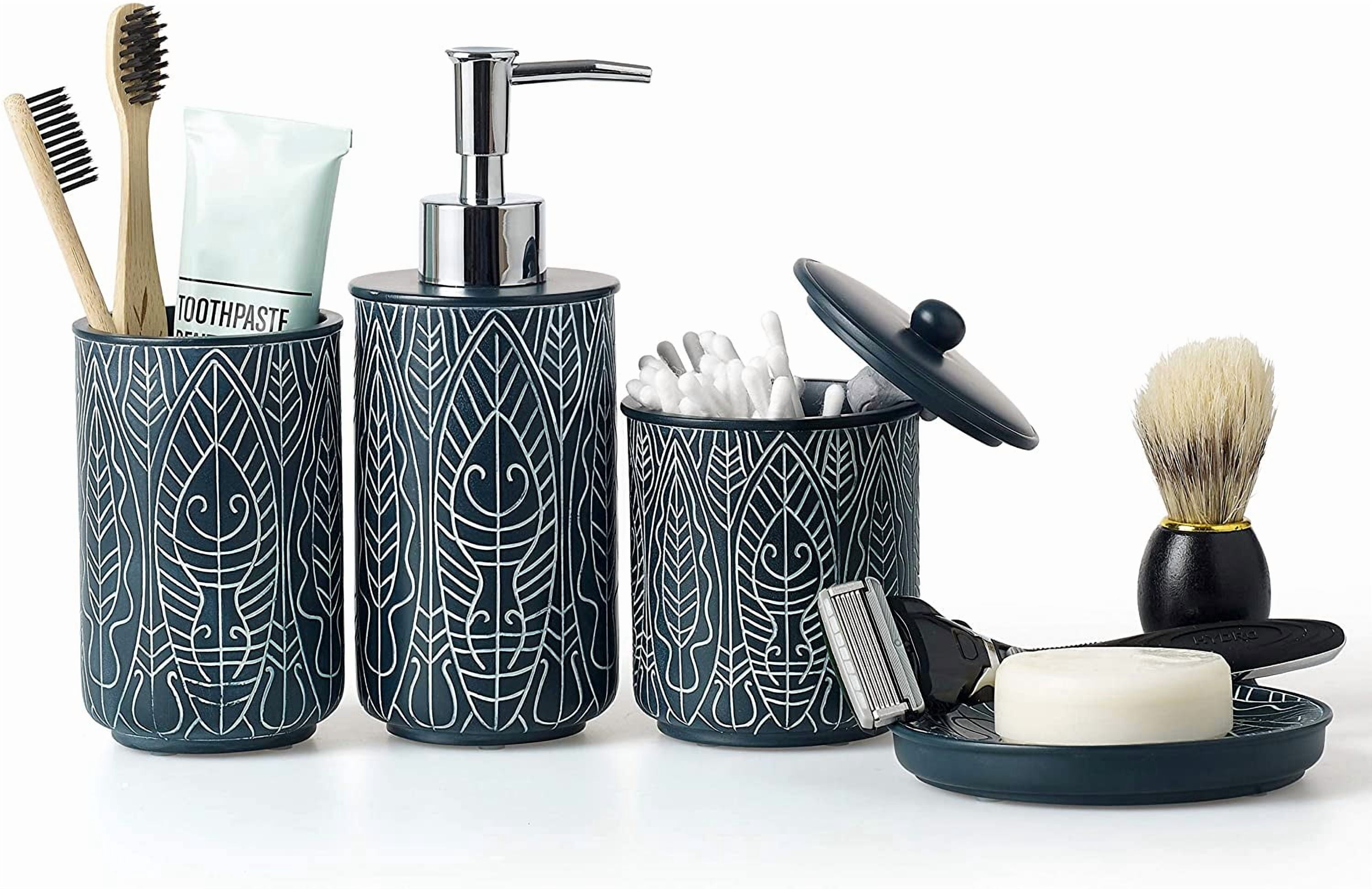 Premium Navy Blue Bathroom Accessories Set. Bathroom Set. Bathroom ...