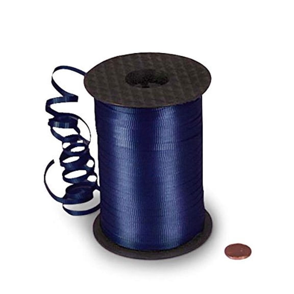 Premium Navy Blue Crimped Curling Ribbon 3/16" x 500 Yards