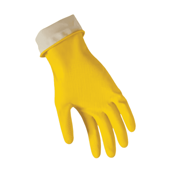 Premium Nitrile Cleaning Gloves – Latex-Free, Vinyl-Free – Reusable Household & Dishwashing Gloves – Large Size (1 Pair) Color: Yellow