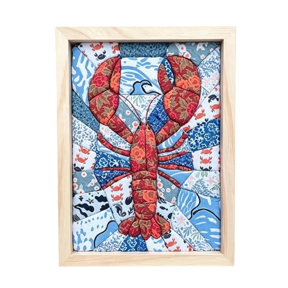 Premium No-Sew Kinusaiga Fabric Art Kit for Adults, DIY No-Sew Kinusaiga Cut Cloth Handcraft Kit, 3D Textured Sea Creature Collage, Relaxing Handmade Art Project, C
