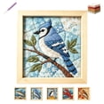 thumbnail image 1 of No-Sew Kinusaiga Fabric Art Kit, DIY Relaxing Handmade Art Project for Adults, Textile Craft Wall Decor Craft, Halloween Christmas Fall Gifts,Blue Bird, 1 of 6
