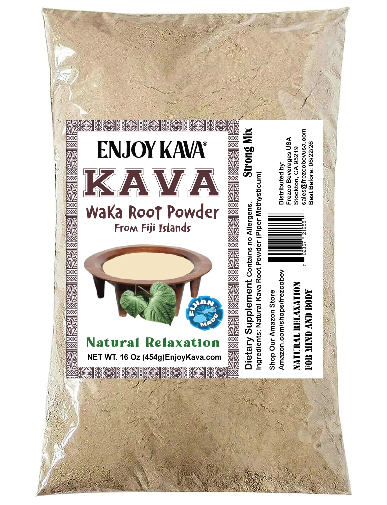Premium Noble Kava Powder (1 LB Bag) Pure Kava Drink Powder Good for Relaxing from Fiji