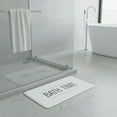 thumbnail image 1 of Premium Non-Slip Microfiber Bathmat – 30 x 18 Inches – Elegant ‘Bath Time’ Text in Black on White Surface for Luxurious Comfort and Safety, 1 of 7