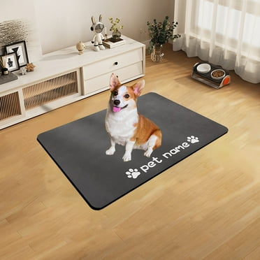Premium Non-Slip Pet Feeding Mat, Silicone Dog Cat Food Mat, Waterproof Easy Clean Durable Meal Bowl Placemat for Pets, Large Size 50x35in & 40x30in, Soft Comfortable Anti-SKld Floor