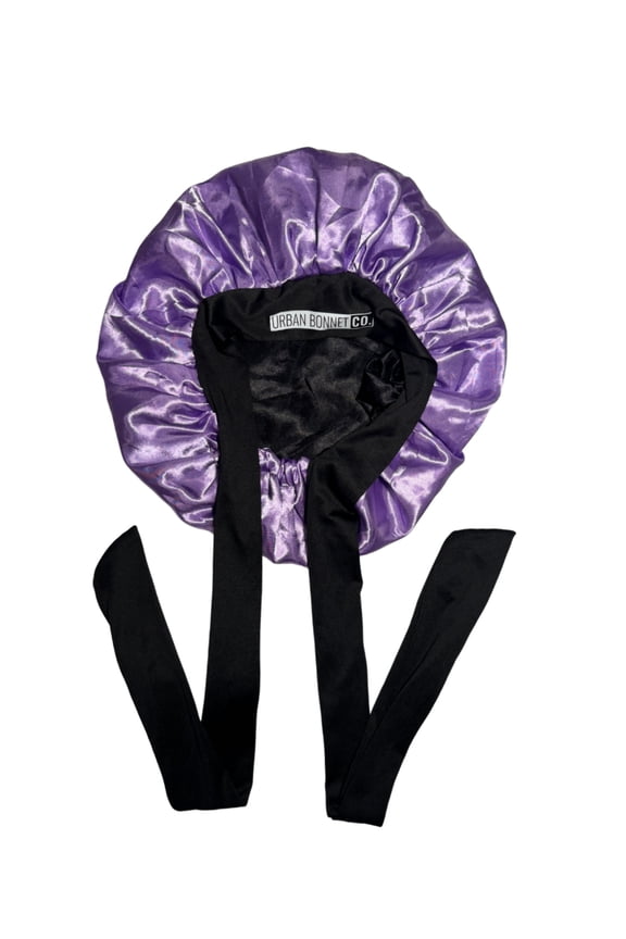 Premium Non Slip Satin Hair Bonnet for Men Women Curly Hair, Dreadlock Loc Cap Silk Double Layer Sleeping Shower Wrap Anime Soft Band With Tie