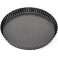 Premium Non Stick 10 Inch Tart Pan with Removable Bottom Fluted Edge