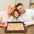 thumbnail image 1 of Premium Non-Stick Silicone Baking Mat, Reusable Pastry Dough Kneading & Rolling Mat, Oven Liner for Macarons, Fondant & Confectionery 16.5 × 11.4 Inch, 1 of 3