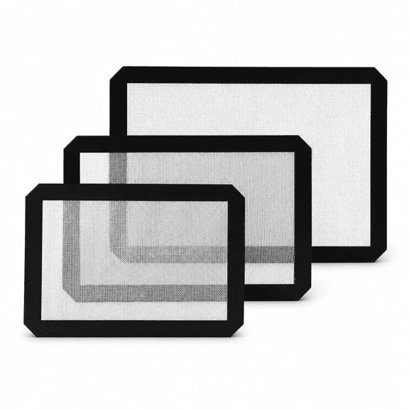 3 Pack Silicone Baking Mats Nonstick Heat Resistant Food Safe for Oven Cookies