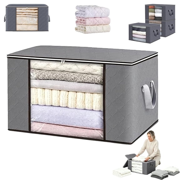Premium Non-Woven Storage Organizer Bag, Foldable Organizers with Zippers