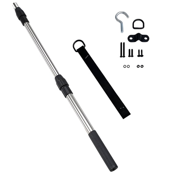 Premium Nonrust Steel Attic Ladder Drop Set Including Hook Rope And Locking Buckles