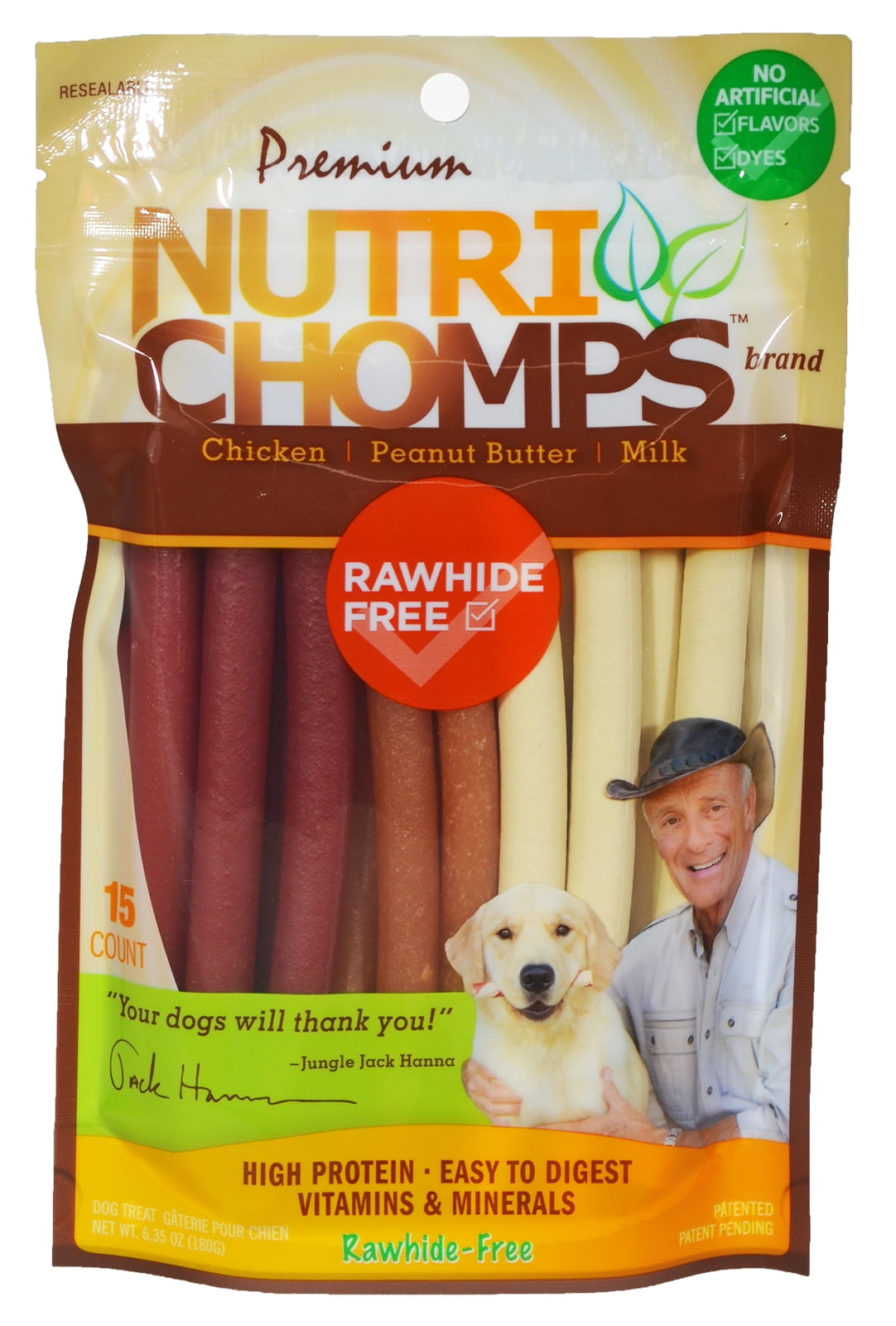Premium Nutri Chomps Mini Twist Variety Pack, Various Flavors, 15 Count