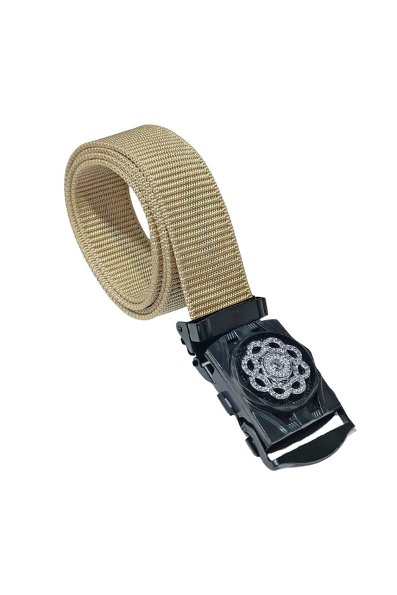 Premium Nylon Belt with Secure Silver Lock Buckle | Durable, Easy-Fit and Stylish Strap for Daily Outfits and Activities