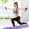 thumbnail image 1 of Premium Nylon Resistance Bands Set for Full Body Workout - 10-30lbs Tension, Multifunctional Exercise Bands for Yoga, Pilates, Strength Training, Portable with Travel Pouch, Non-Slip Grip, 1 of 6