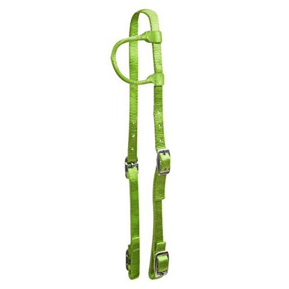 Premium Nylon Single Ear Headstall (Lime Green)