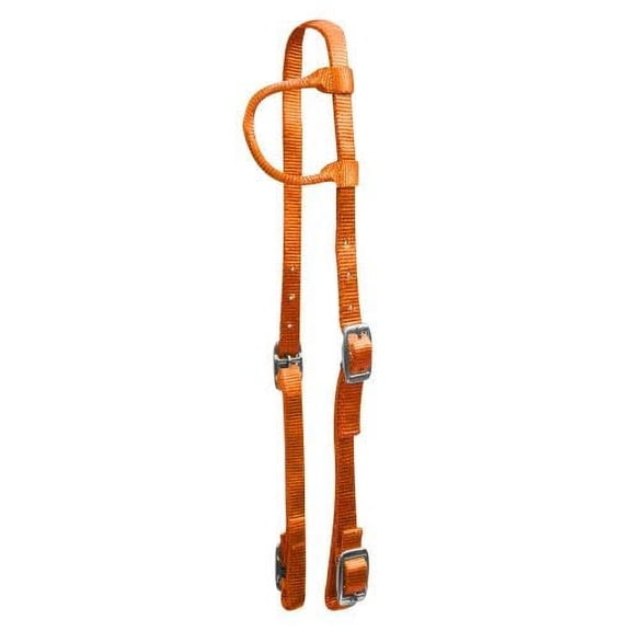 Premium Nylon Single Ear Headstall (Orange)